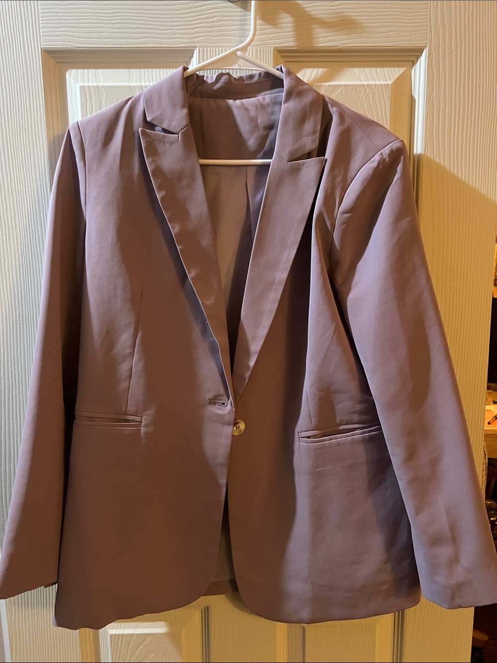 Women's Lavender Single-Button Blazer